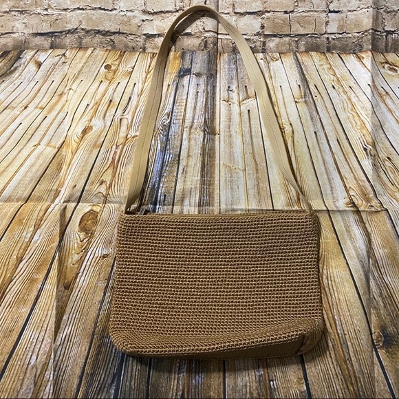 The Sak Tan Beige Woven Zipper Shoulder Bag - Picture 1 of 7